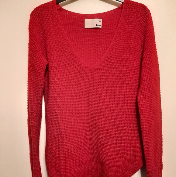 Aritzia Wilfred Free Wolter Sweater Red Wool - Picture 3 of 12